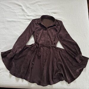 Elegant Brown Women's Dress